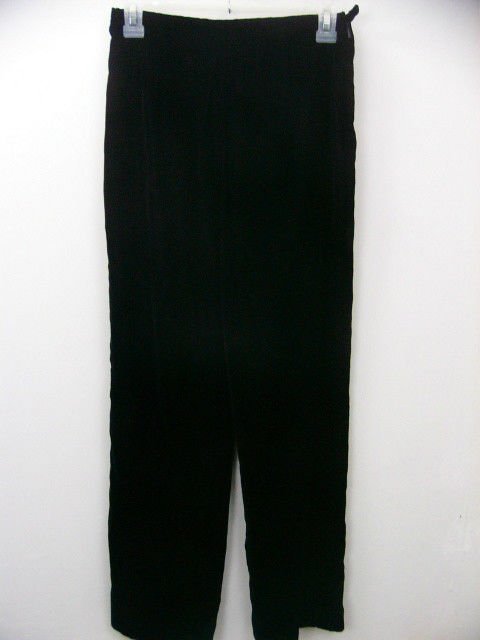 TALBOTS PETITES BLACK VELVET PANTS SLACKS SIZE 2 PERFECT FOR THE HOLIDAYS!