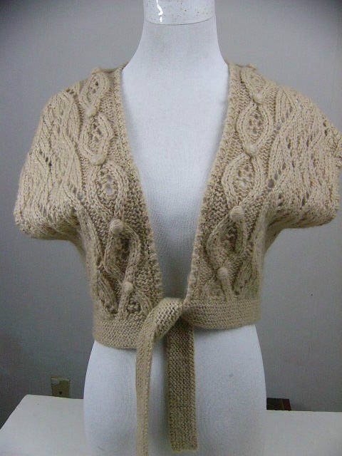 Gorgeous ANN TAYLOR Loft Sweater Shrug S Alpaca Mohair Blend Crop Tie Front