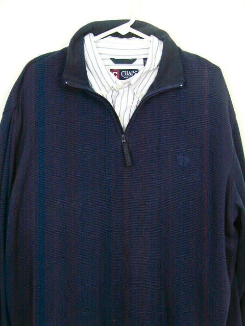 Mens Dark Blue CHAPS RALPH LAUREN Pullover Sweater and Button down shirt XLarge