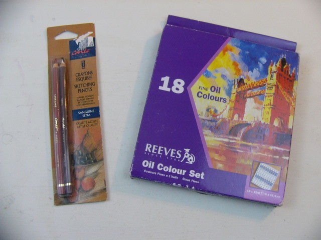 Reeves Oil Colour Paint Art Set 18 Colours/Colors & 2 sketch pencils*Brand New**