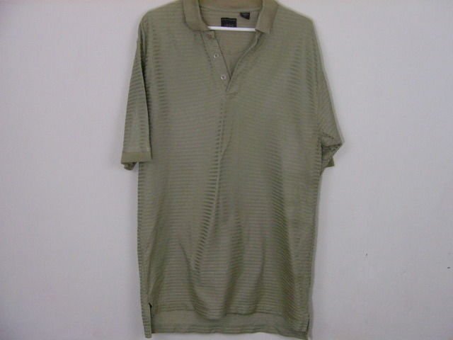 IZOD MENS Golf Polo Casual athletic Shirt DOUBLE MERCERIZED SIZE LARGE GREEN