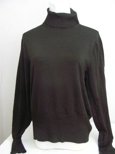NYGARD COLLECTION BROWN TURTLENECK SIZE LARGE 14-16 WOMANS WARM!