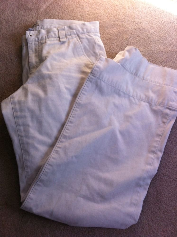 BANANA REPUBLIC WOMENS BEIGE cream COTTON PANTS SLACKS JEANS SIZE 8