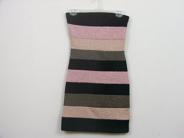 LOVE CULTURE STRAPLESS MINI DRESS STRETCH STRIPED SEXY SIZE MEDIUM Homecoming