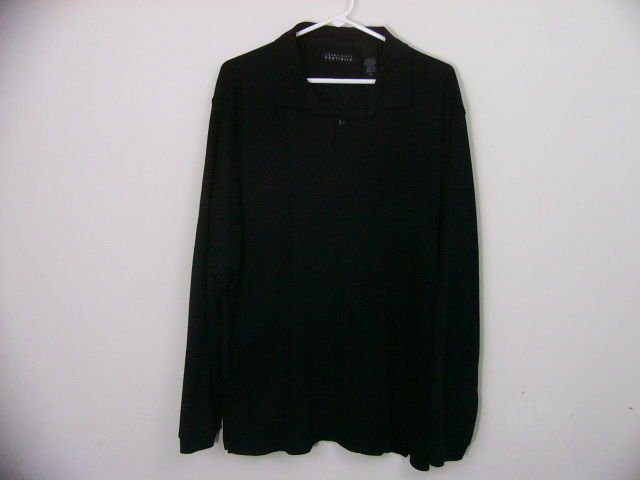 PERRY ELLIS MENS BASIC BLACK PULLOVER SHIRT SWEATER LONG SLEEVE SIZE XL