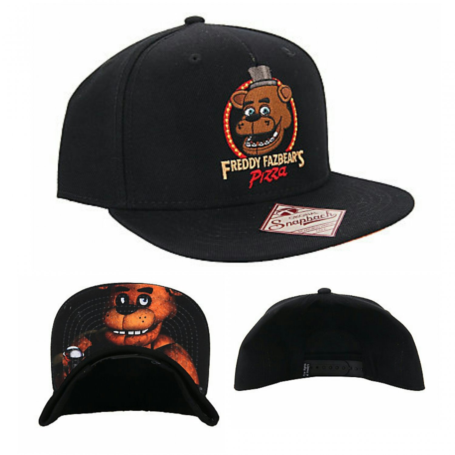 five-nights-at-freddy-s-fnaf-freddy-fazbear-s-pizza-black-snapback-hat