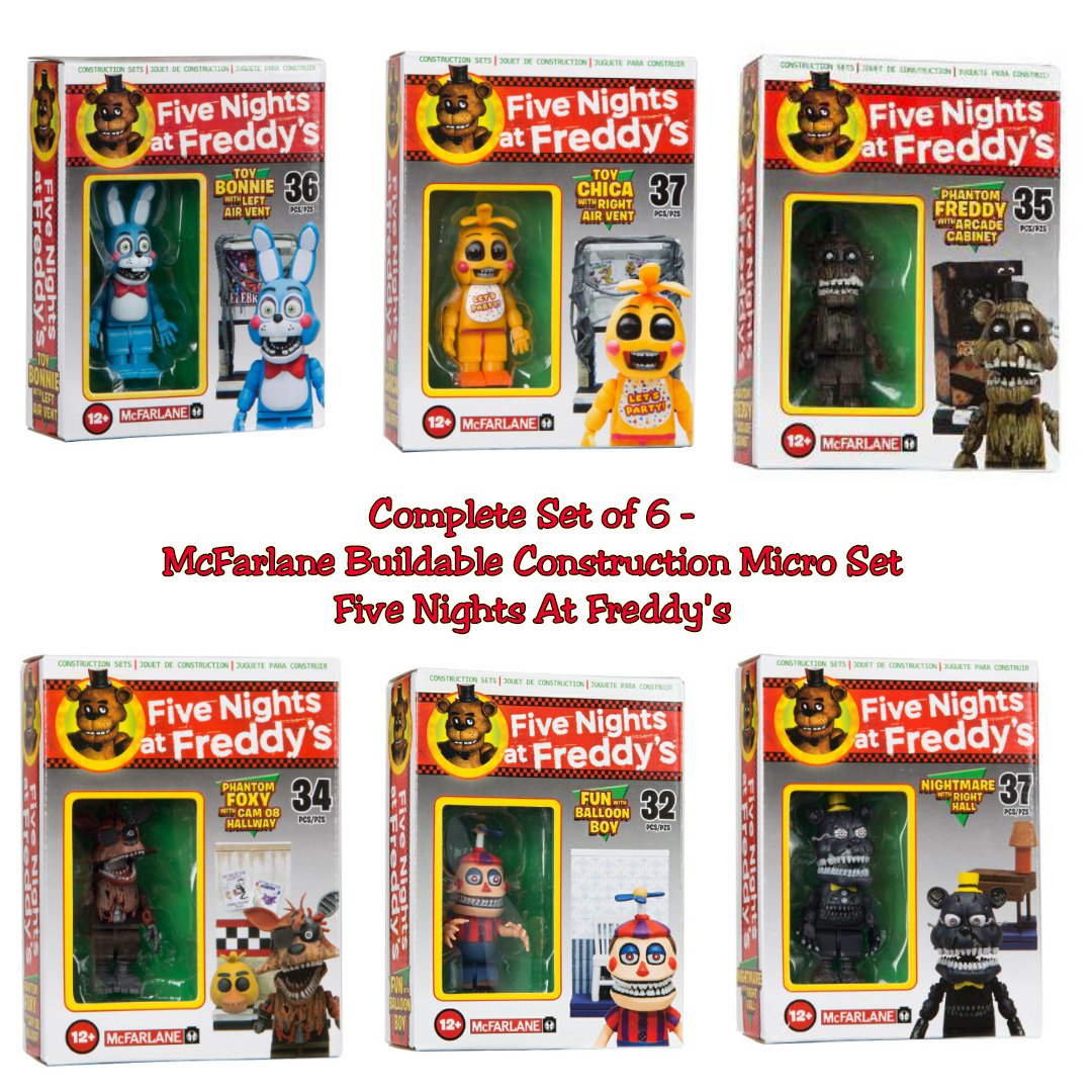Five Nights At Freddy's McFarlane Set (Ã6) Left Right Vent Arcade Cabinet Hallway Balloon Boy Hall