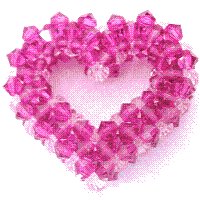 Fuschia Crystal Heart