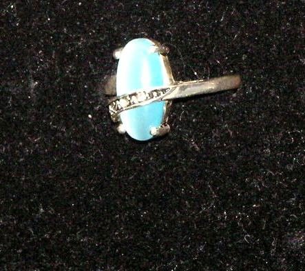 Cat's Eye and CZ Ring