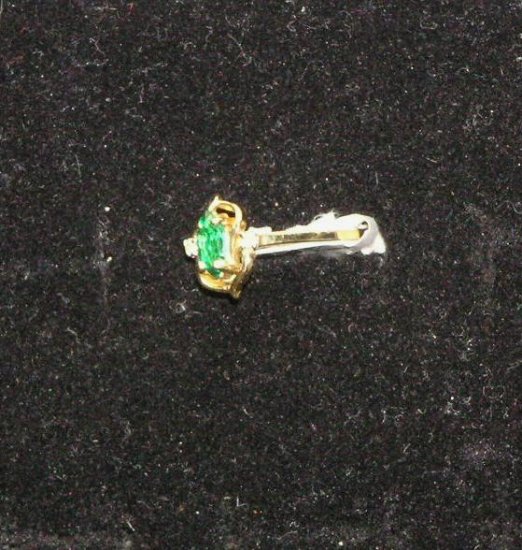 Created Emerald and diamond ring