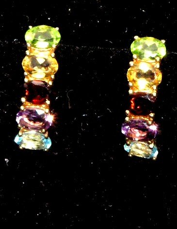 Multi Stone Earrings