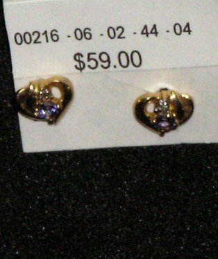 Tanzanite and diamond earrings