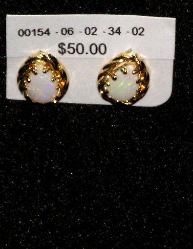 Opal Teardrop Earrings