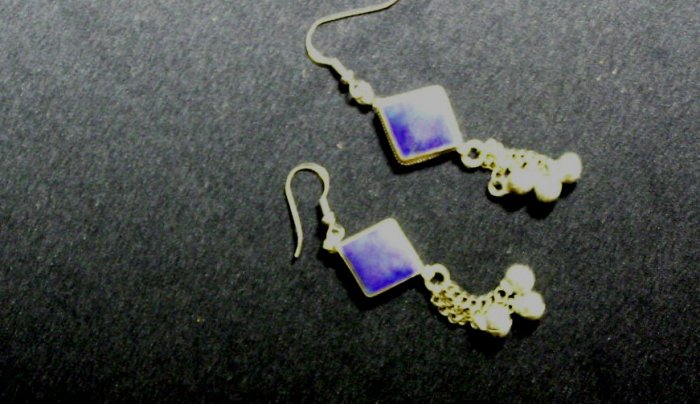 Tribal Lapis Lazuli Inlay Earrings