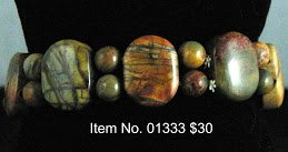 Item No. 01333 Jasper Bracelet-Stretch