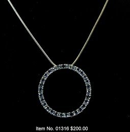 Item No. 01316 Tanzanite Necklace in Sterling Setting