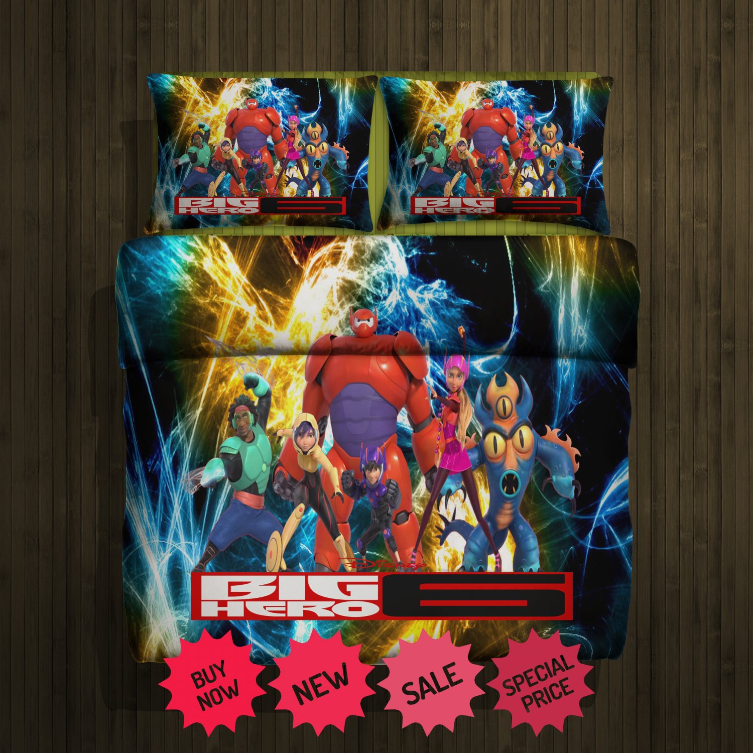 Big Hero 6 fleece blanket large & 2 pillow cover 81188923,81188925(2)