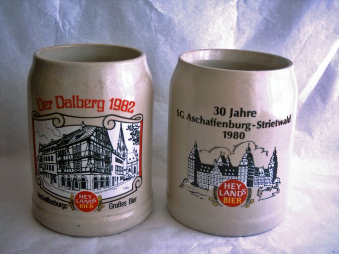 Collectible Krugs, Hey Lands Bier, Set of 2, Lot 3