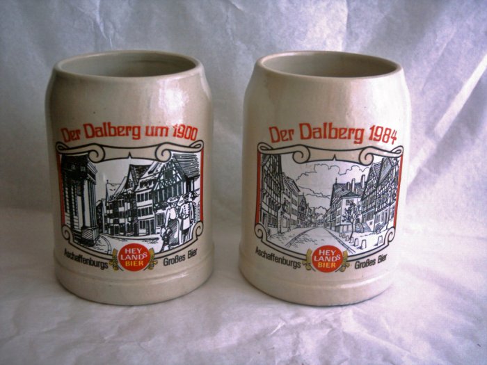 Collectible Krugs, Hey Lands Bier, Set of 2, Lot 2