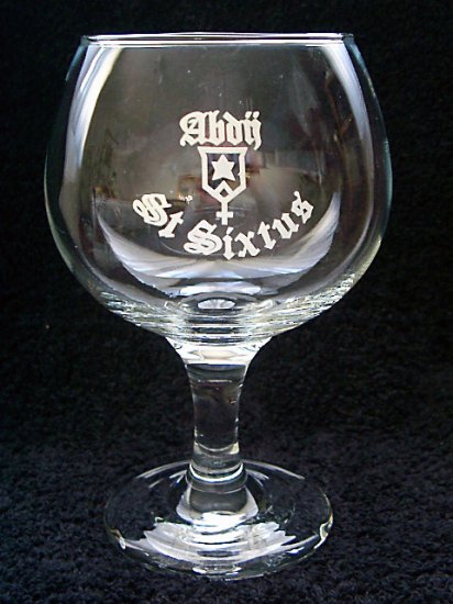Abbey St. Sixtus Trappist Belgian Beer Glasses, Goblet, Set of 2
