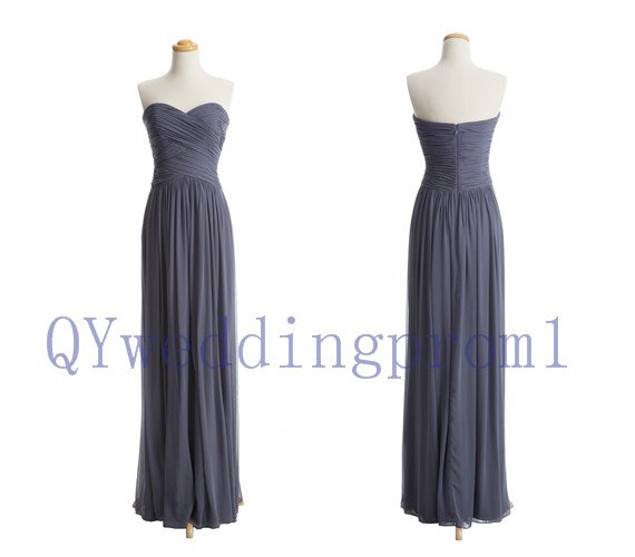 2014 New fashion long evening prom dress, simple chiffon PROM dress, cheap bridesmaid dresses