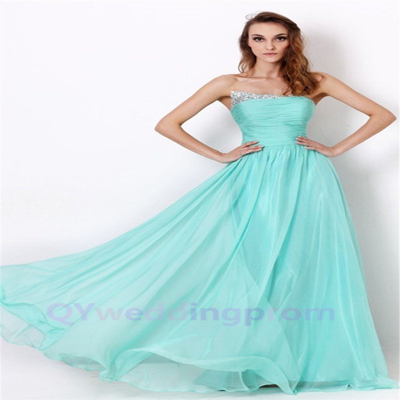 Custom made Dress for Elegant Mint formal Evening Gowns 2015 New Prom Dresses