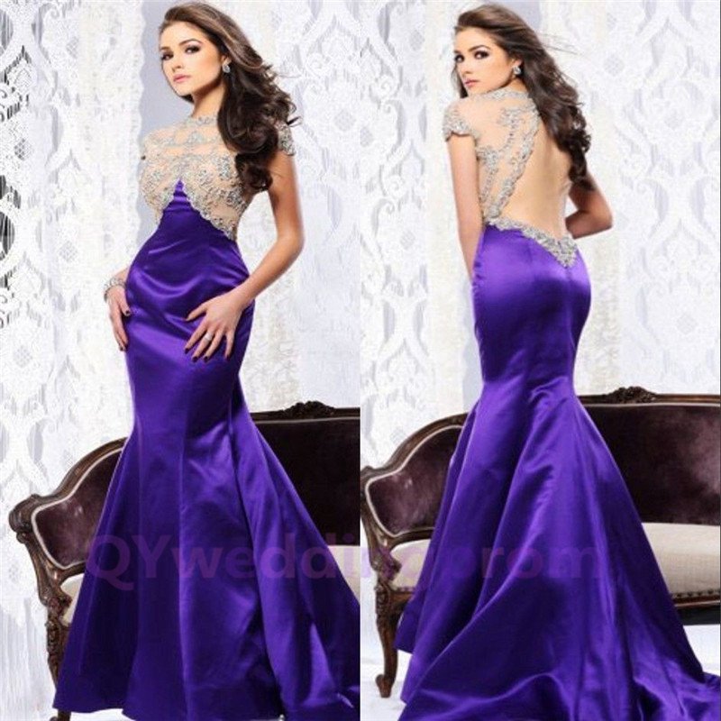 New Beads Long Mermaid Prom Formal Evening Party Pageant Ball Dress