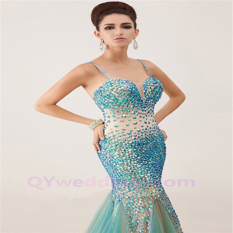Custom made Dress for Crystal Prom Gowns 2015 Evening Dresses