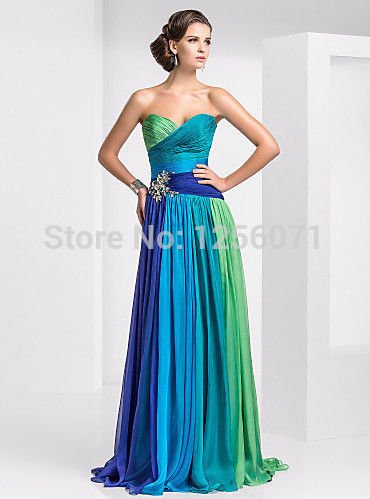 2015 New long PROM dresses Strapless PROM dress Cocktail dress