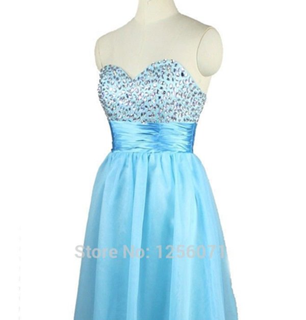 2015 New women Strapless gown with Ball gown a-line Cocktail dress custom size color