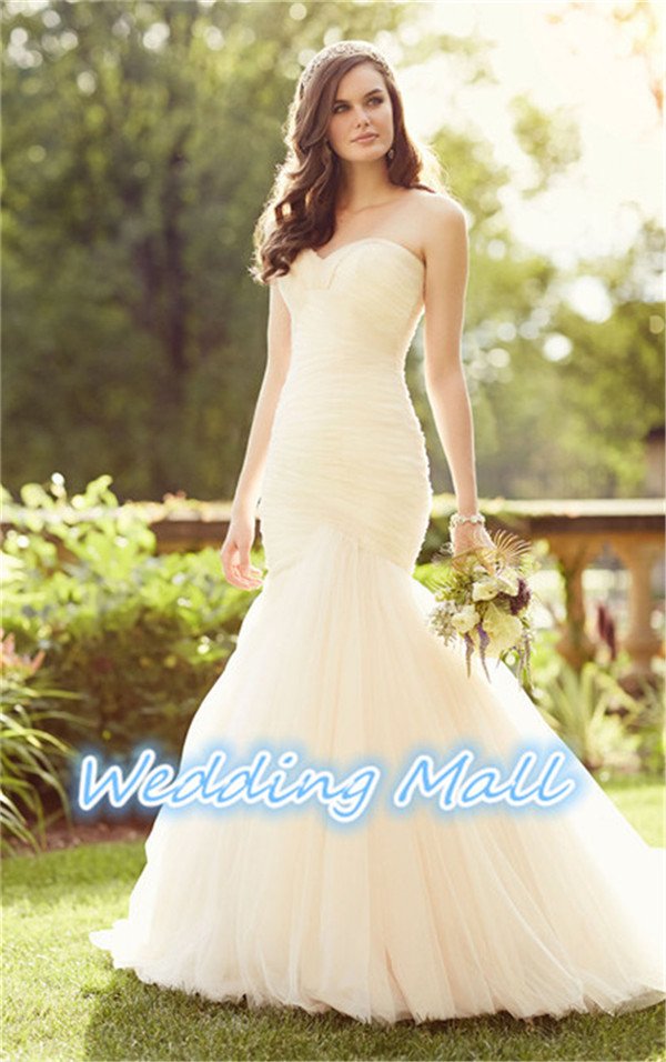 New Wedding Bride Dress Sweetheart Backless Mermaid Bride Dress Custom Bride Wedding Dress