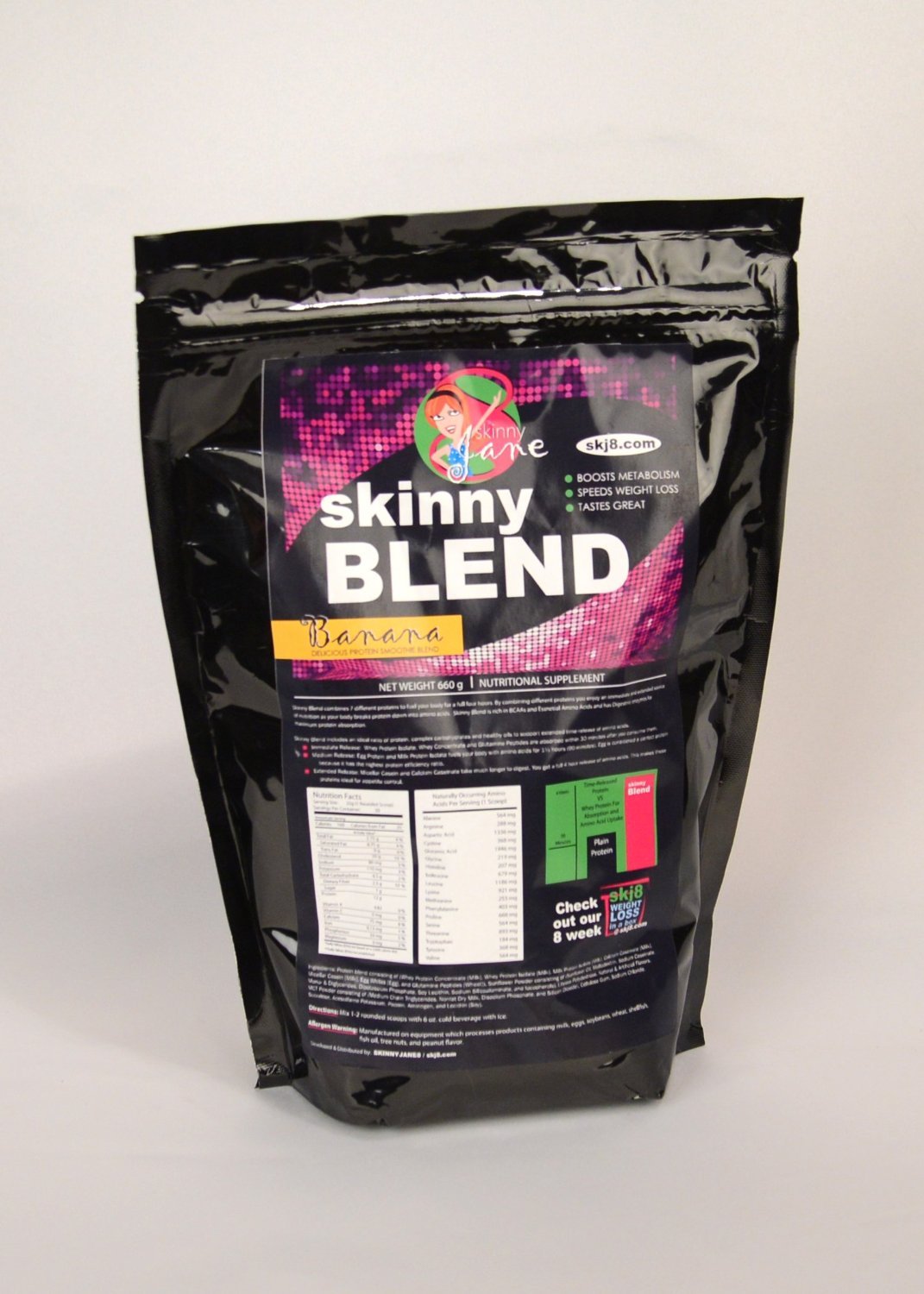 Skinny Blend - Best Tasting Protein Shake for Women Weight Loss 30 Shakes per Bag (Banana)