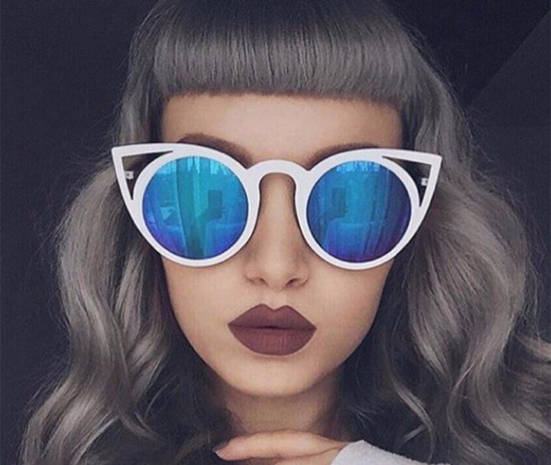 Merry's Womens Cat Eye Alloy Metal Sunglasses