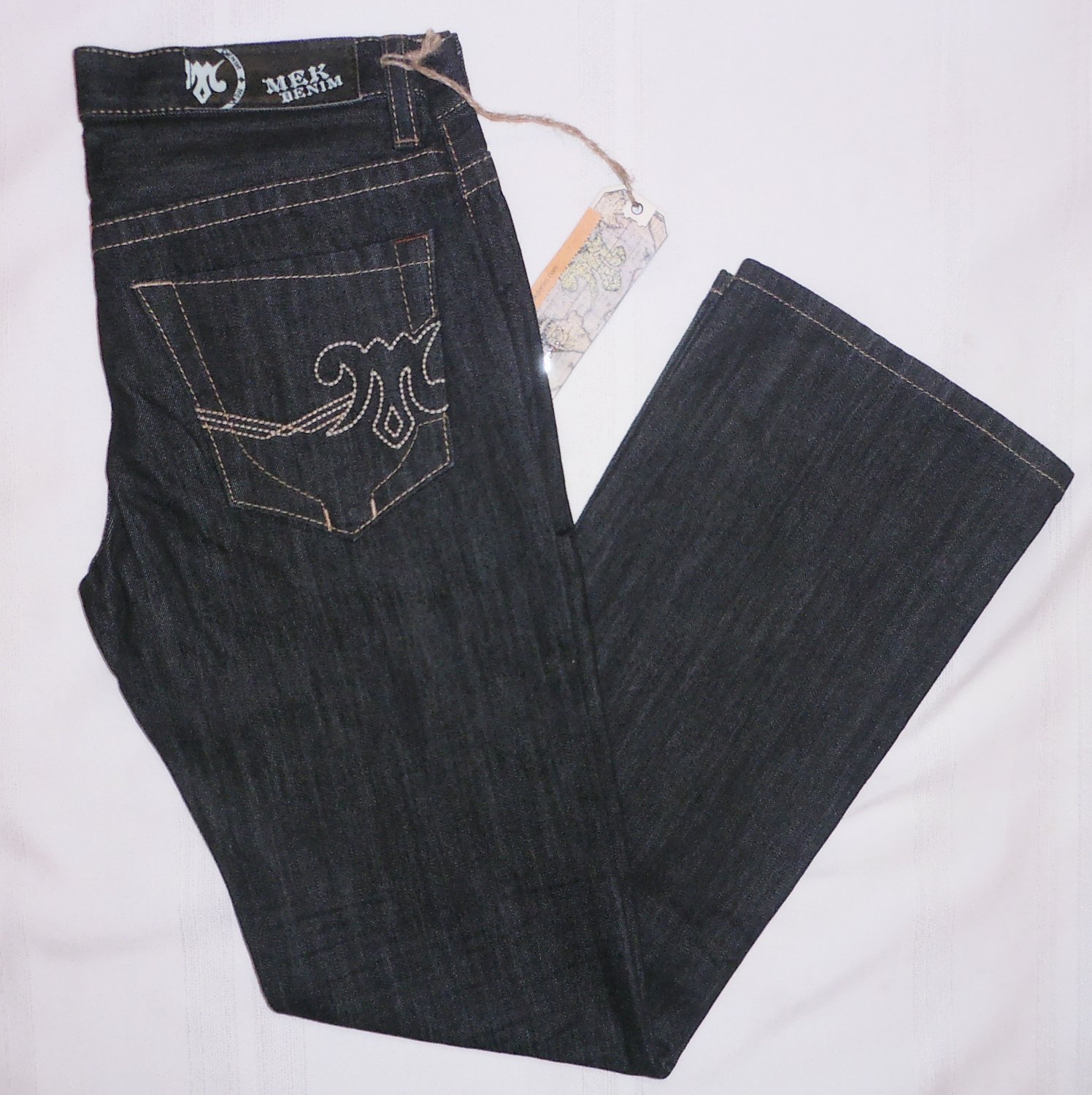 MEK DENIM mens Jeans by ROCK REVIVAL KLIEN Bootcut size 34 34 blue rinse