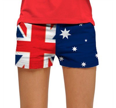 Loudmouth golf MINI shorts TRUE BLUE size 8 red blue white 2085