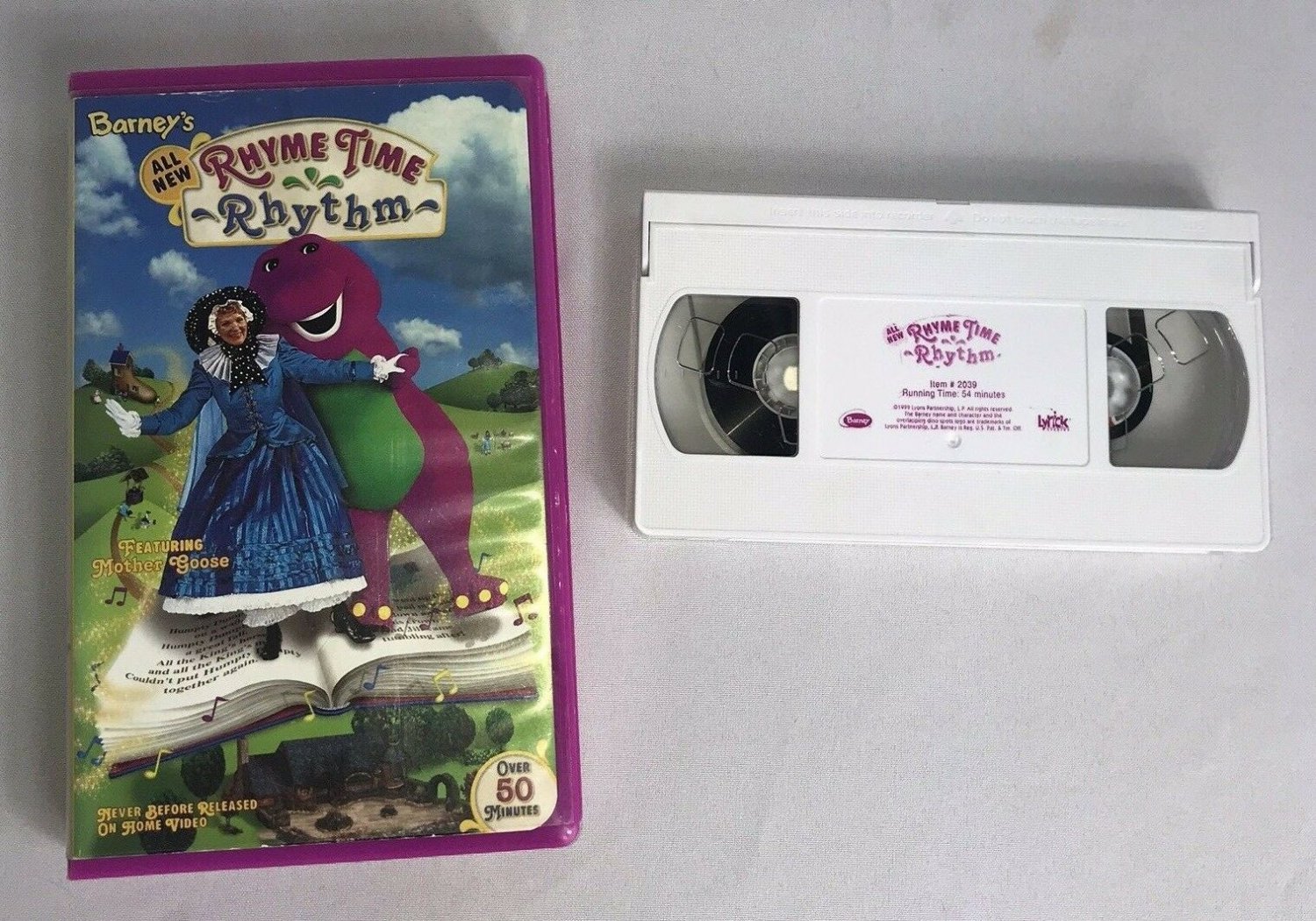 Barney Rhyme Time Rhythm VHS Video Tape Mother Goose