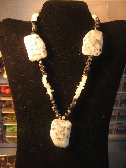 Sesame Jasper Onyx Chip Necklace