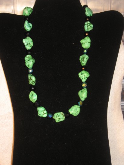 Apple Green Turquoise and Black Swarvoski Set