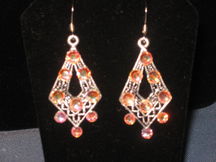 Dangle Swarvoski Aurora Borealis Earrings