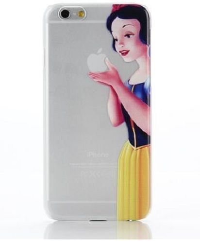 Case For Apple iPhone 5 5S case Transparent Hand simpsons snow white eating homer skin