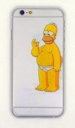 Case For Apple iPhone 5 5S case Transparent Hand simpsons eating homer skin