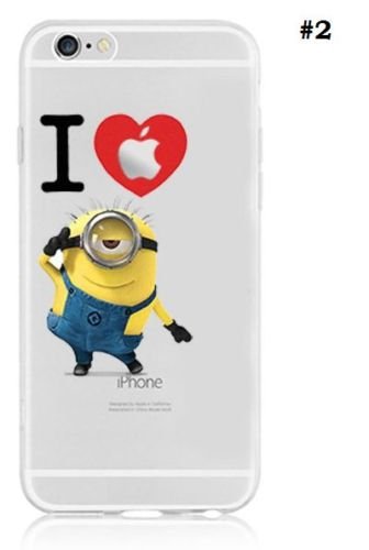 Case For Apple iPhone 5 5S case Transparent Hand simpsons minions eating homer skin