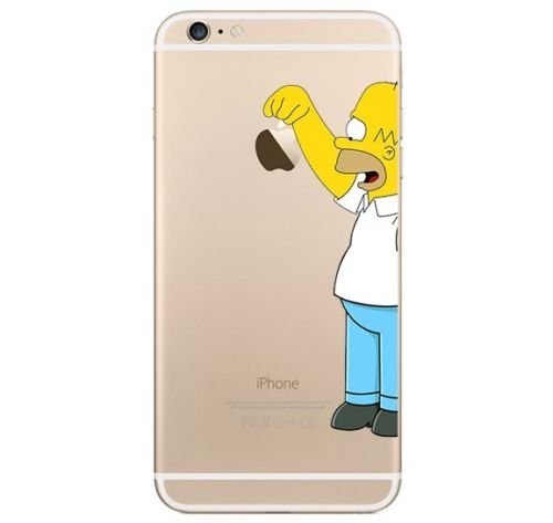 Case For Apple iPhone 5C case Transparent Hand simpsons eating homer skin