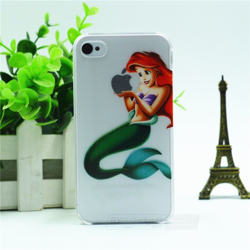 Case For Apple iPhone 4 4S case Transparent Hand simpsons eating homer skin