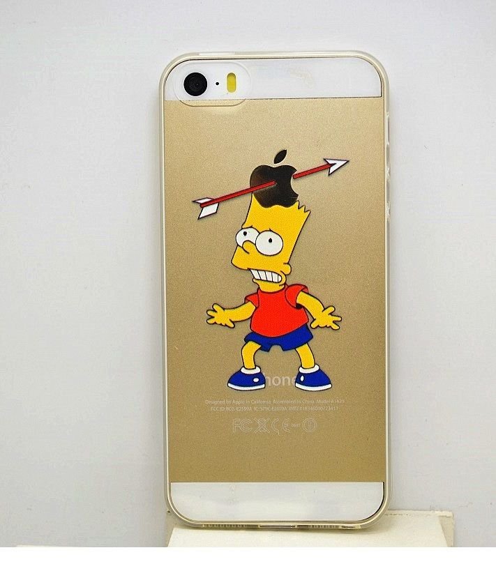 Case For Apple iPhone 6 case Transparent Hand simpsons eating homer skin