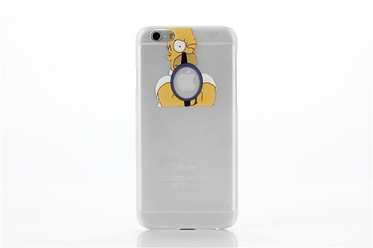 Case For Apple iPhone 6 case Transparent Hand simpsons eating homer skin