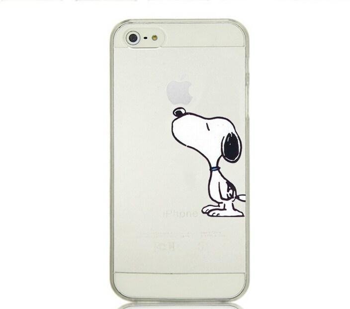 Case For Apple iPhone 6 case Transparent Hand simpsons snoopy eating homer skin