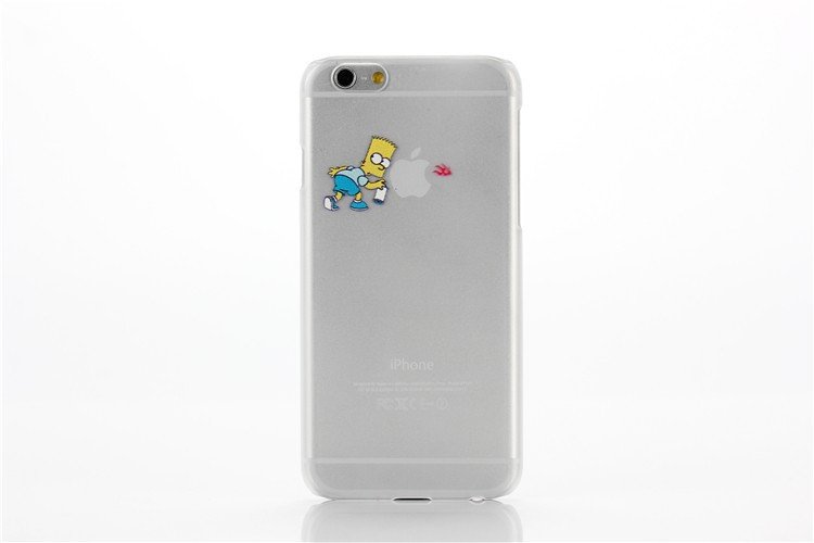 Case For Apple iPhone 6 plus case Transparent Hand simpsons eating homer skin