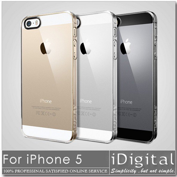 New For Apple iPhone 5 Phone Cover 0.3mm Ultra-Thin Fully Transparent Soft Phone Cases