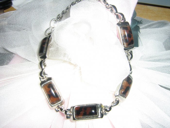 Brown rectangular bracelet